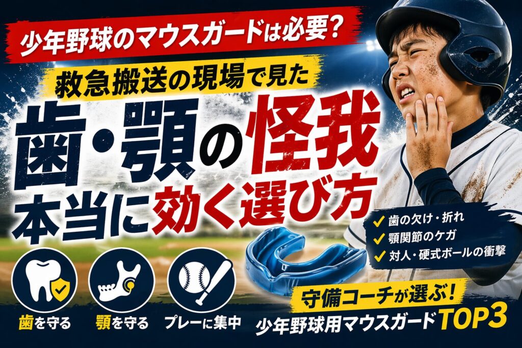 【守備コーチ厳選】少年野球用マウスガード（マウスピース）おすすめTOP3｜歯と顎を守る