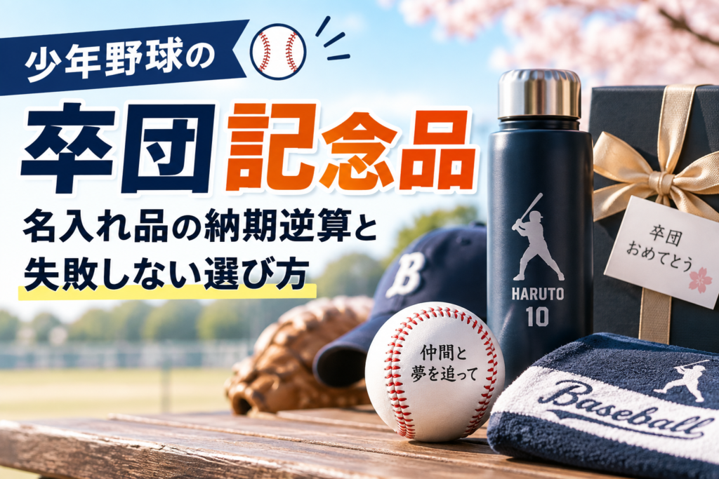 少年野球の卒団記念品｜名入れ品の納期逆算と失敗しない選び方
